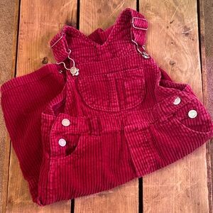 Children's Corduroy Overalls - Berry